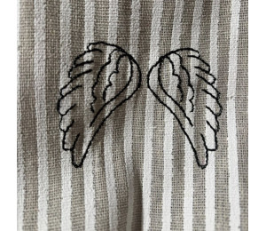 ADVENTSKALENDER 24. Dezember - Stickserie ITH - Engelsflügel LineArt Doodle Anhänger Stabdatei Appli